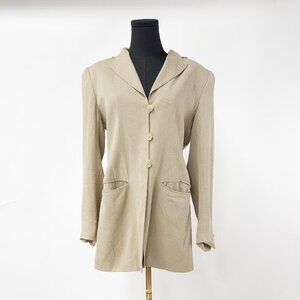 VINTAGE HOUNDSTOOTH BLAZER CREAM COLOR WITH BUTTONS